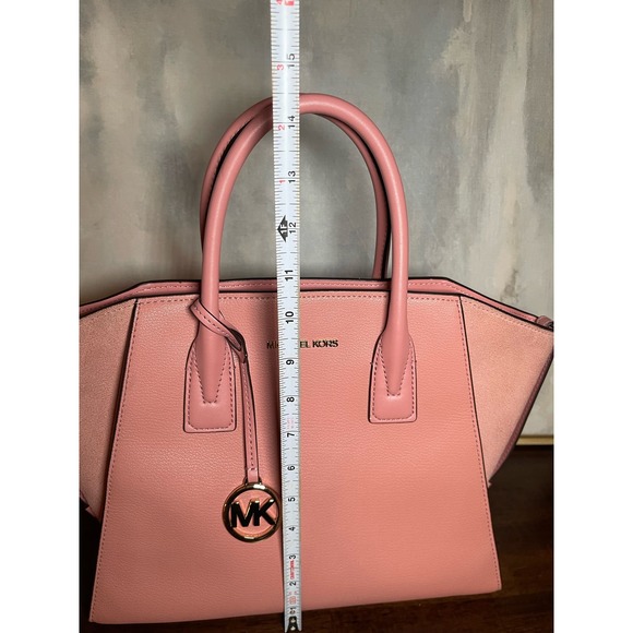 Michael Kors AVRIL Suede & Leather Satchel - Picture 6 of 13